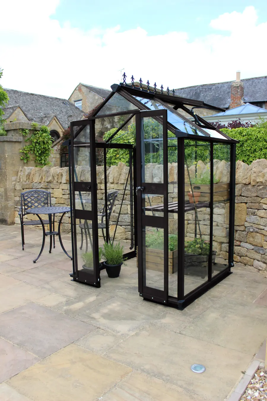Halls Cotswold Birdlip 4x4 - Black - 3mm Toughened Glass